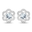0.61 Carat Genuine Aquamarine and White Diamond 14K White Gold Earrings - Earrings - Custom Crafting Alliance, LLC