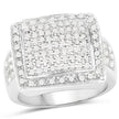 0.61 Carat Genuine White Diamond .925 Sterling Silver Ring - Rings - Custom Crafting Alliance, LLC