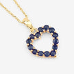 0.64 Carat Genuine Blue Sapphire 10K Yellow Gold Pendant - Pendants - Custom Crafting Alliance, LLC