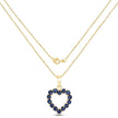 0.64 Carat Genuine Blue Sapphire 10K Yellow Gold Pendant - Pendants - Custom Crafting Alliance, LLC