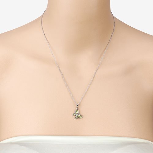 0.64 Carat Genuine Peridot .925 Sterling Silver Pendant - Pendants - Custom Crafting Alliance, LLC