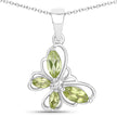 0.64 Carat Genuine Peridot .925 Sterling Silver Pendant - Pendants - Custom Crafting Alliance, LLC