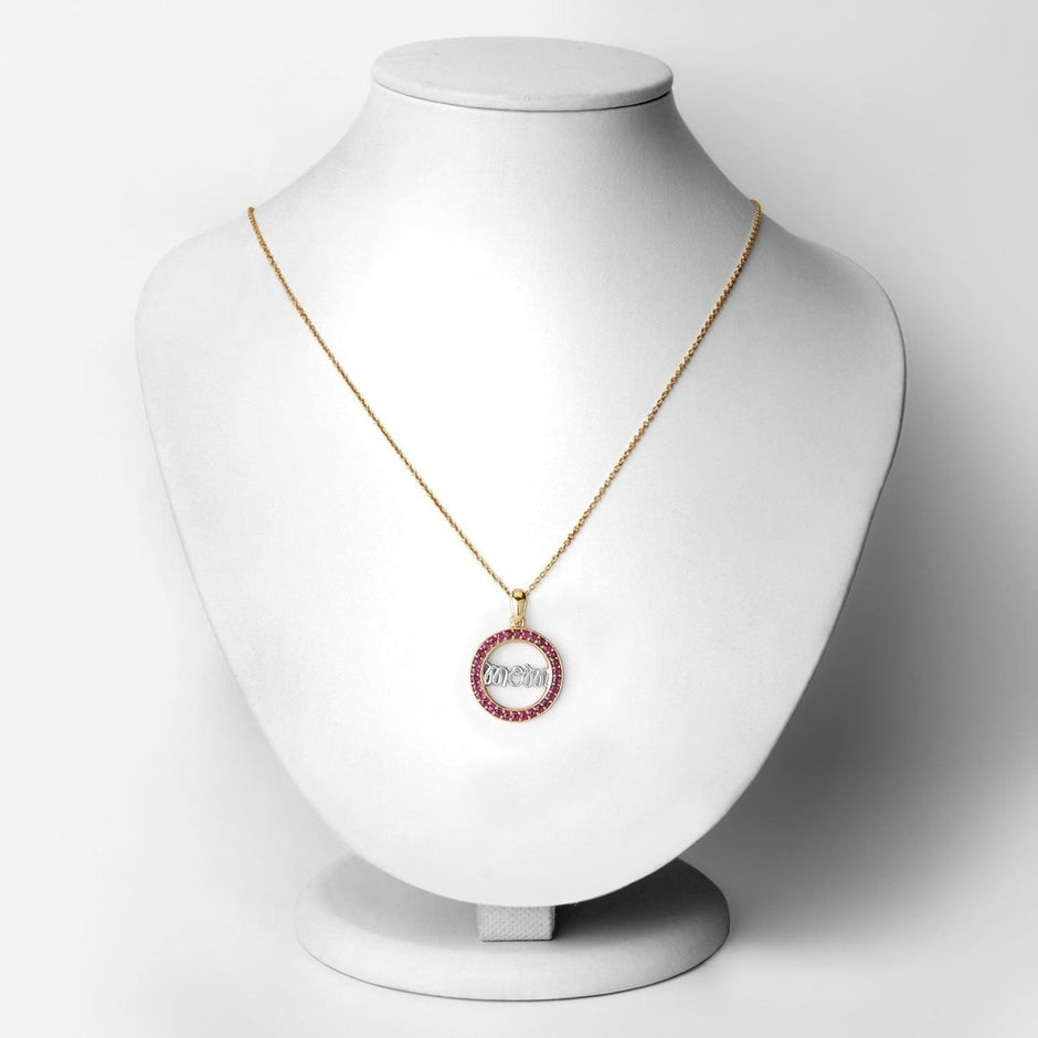 0.64 Carat Genuine Ruby .925 Sterling Silver Pendant - Pendants - Custom Crafting Alliance, LLC