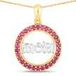0.64 Carat Genuine Ruby .925 Sterling Silver Pendant - Pendants - Custom Crafting Alliance, LLC