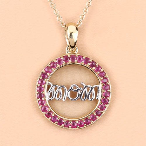 0.64 Carat Genuine Ruby .925 Sterling Silver Pendant - Pendants - Custom Crafting Alliance, LLC