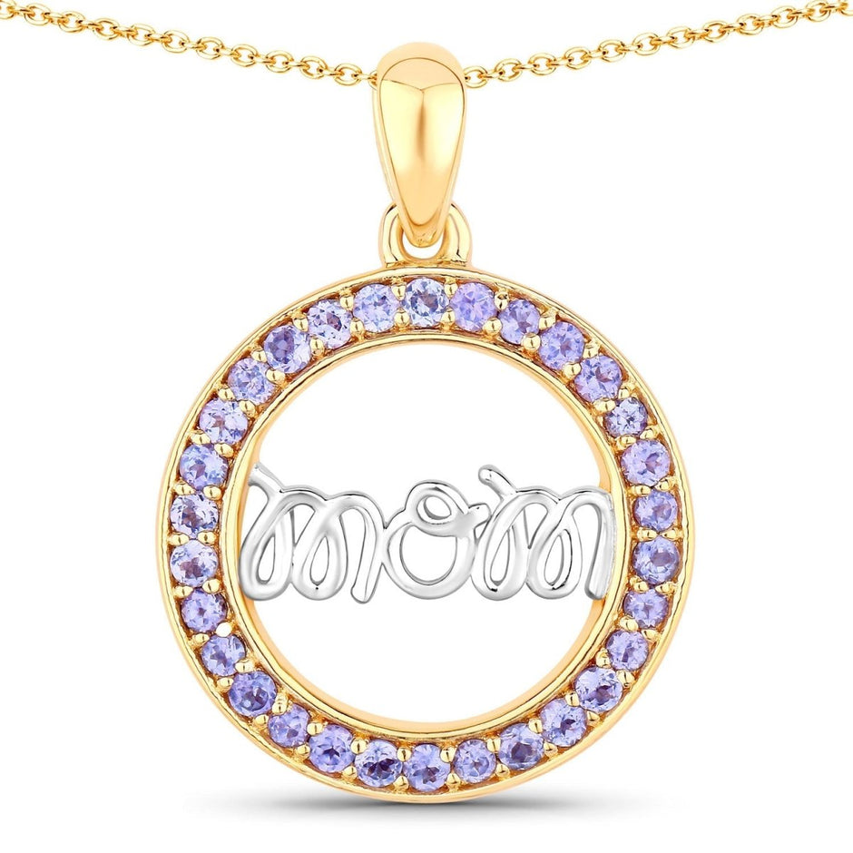 0.64 Carat Genuine Tanzanite .925 Sterling Silver Pendant - Pendants - Custom Crafting Alliance, LLC