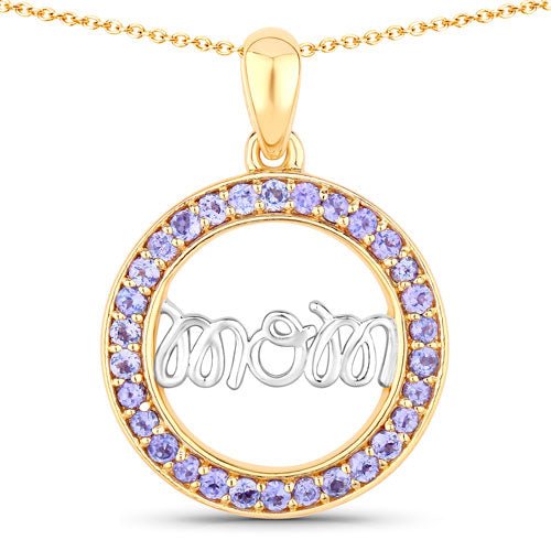 0.64 Carat Genuine Tanzanite .925 Sterling Silver Pendant - Pendants - Custom Crafting Alliance, LLC