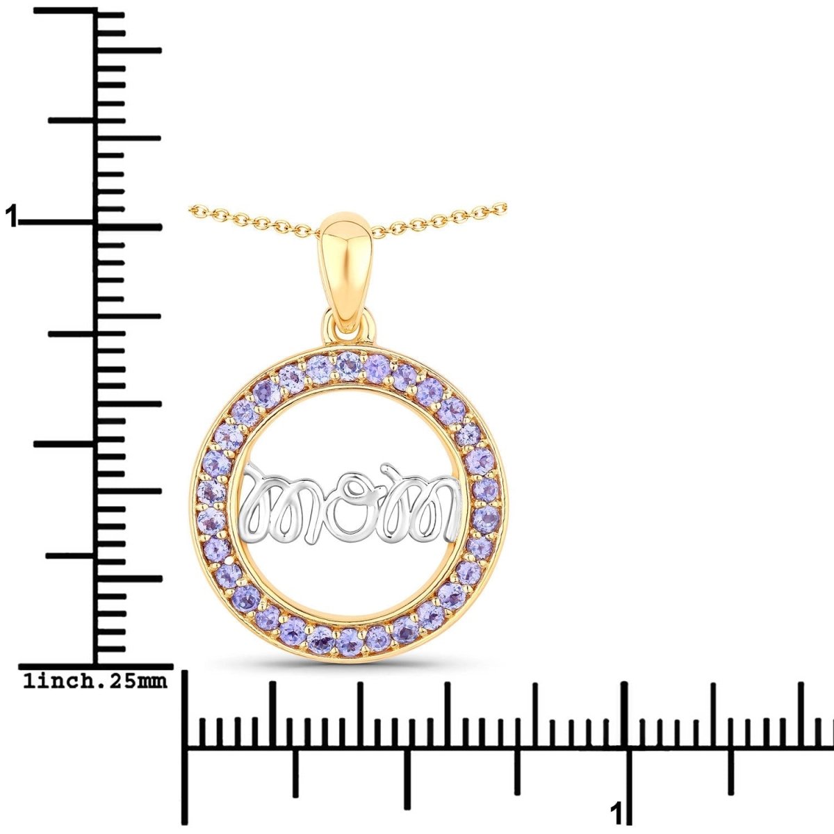 0.64 Carat Genuine Tanzanite .925 Sterling Silver Pendant - Pendants - Custom Crafting Alliance, LLC