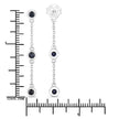 0.66 Carat Genuine Blue Sapphire .925 Sterling Silver Earrings - Earrings - Custom Crafting Alliance, LLC