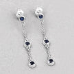0.66 Carat Genuine Blue Sapphire .925 Sterling Silver Earrings - Earrings - Custom Crafting Alliance, LLC