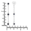 0.66 Carat Genuine Blue Sapphire .925 Sterling Silver Earrings - Earrings - Custom Crafting Alliance, LLC