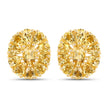 18K Yellow Gold Plated 4.06 Carat Genuine Citrine .925 Sterling Silver Earrings