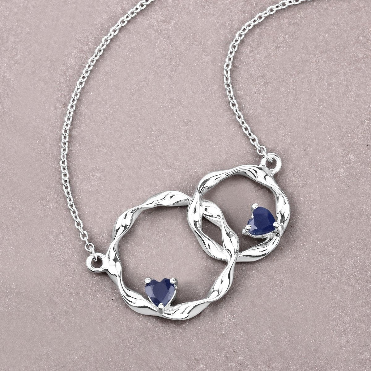 0.70 Carat Genuine Blue Sapphire .925 Sterling Silver Pendant - Pendants - Custom Crafting Alliance, LLC