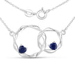 0.70 Carat Genuine Blue Sapphire .925 Sterling Silver Pendant - Pendants - Custom Crafting Alliance, LLC