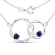 0.70 Carat Genuine Blue Sapphire .925 Sterling Silver Pendant - Pendants - Custom Crafting Alliance, LLC