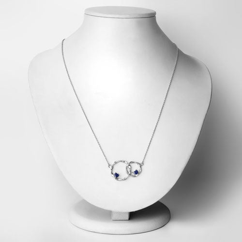 0.70 Carat Genuine Blue Sapphire .925 Sterling Silver Pendant - Pendants - Custom Crafting Alliance, LLC