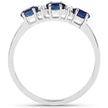 0.70 Carat Genuine Blue Sapphire and White Diamond 10K Yellow Gold Ring - Rings - Custom Crafting Alliance, LLC
