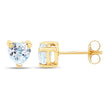 0.70 Carat Genuine Blue Topaz 14K Yellow Gold Earrings - Earrings - Custom Crafting Alliance, LLC