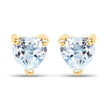0.70 Carat Genuine Blue Topaz 14K Yellow Gold Earrings - Earrings - Custom Crafting Alliance, LLC