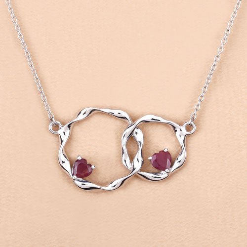0.70 Carat Genuine Ruby .925 Sterling Silver Pendant - Pendants - Custom Crafting Alliance, LLC