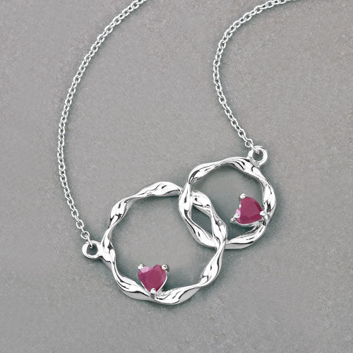 0.70 Carat Genuine Ruby .925 Sterling Silver Pendant - Pendants - Custom Crafting Alliance, LLC