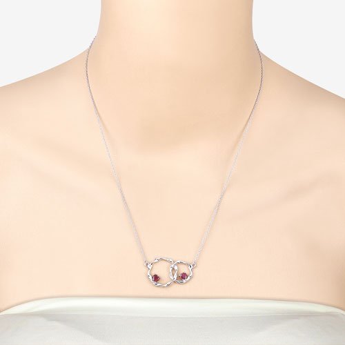 0.70 Carat Genuine Ruby .925 Sterling Silver Pendant - Pendants - Custom Crafting Alliance, LLC