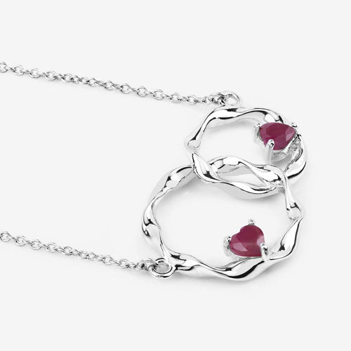 0.70 Carat Genuine Ruby .925 Sterling Silver Pendant - Pendants - Custom Crafting Alliance, LLC