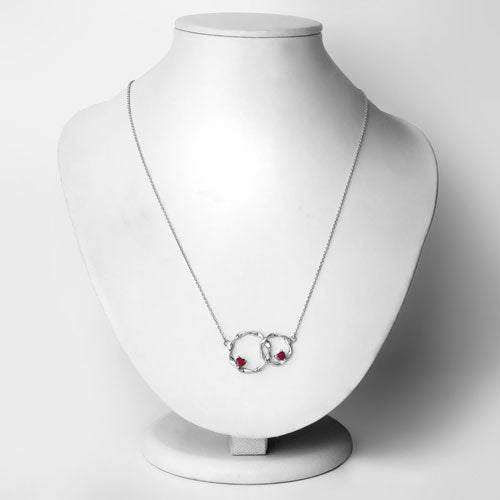 0.70 Carat Genuine Ruby .925 Sterling Silver Pendant - Pendants - Custom Crafting Alliance, LLC
