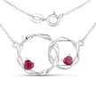 0.70 Carat Genuine Ruby .925 Sterling Silver Pendant - Pendants - Custom Crafting Alliance, LLC