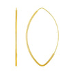 14k Yellow Gold Polished Long Marquise Motif Earrings
