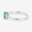 0.71 Carat Genuine Zambian Emerald and White Diamond 14K White Gold Ring - Rings - Custom Crafting Alliance, LLC
