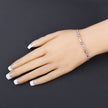 0.77 Carat Genuine Tanzanite and White Sapphire .925 Sterling Silver Bracelet - Bracelets - Custom Crafting Alliance, LLC