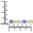 0.77 Carat Genuine Tanzanite and White Sapphire .925 Sterling Silver Bracelet - Bracelets - Custom Crafting Alliance, LLC
