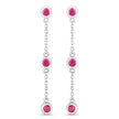 0.78 Carat Genuine Ruby .925 Sterling Silver Earrings - Earrings - Custom Crafting Alliance, LLC