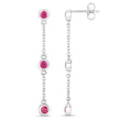 0.78 Carat Genuine Ruby .925 Sterling Silver Earrings - Earrings - Custom Crafting Alliance, LLC