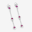 0.78 Carat Genuine Ruby .925 Sterling Silver Earrings - Earrings - Custom Crafting Alliance, LLC