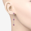 0.78 Carat Genuine Ruby .925 Sterling Silver Earrings - Earrings - Custom Crafting Alliance, LLC