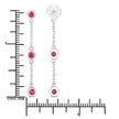0.78 Carat Genuine Ruby .925 Sterling Silver Earrings - Earrings - Custom Crafting Alliance, LLC