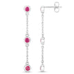 0.78 Carat Genuine Ruby .925 Sterling Silver Earrings - Earrings - Custom Crafting Alliance, LLC