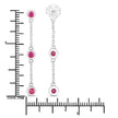 0.78 Carat Genuine Ruby .925 Sterling Silver Earrings - Earrings - Custom Crafting Alliance, LLC