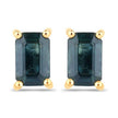 0.80 Carat Genuine Blue Sapphire 14K Yellow Gold Earrings - Earrings - Custom Crafting Alliance, LLC