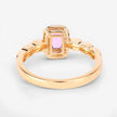 0.80 Carat Genuine Pink Sapphire and White Diamond 14K Yellow Gold Ring - Rings - Custom Crafting Alliance, LLC