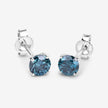 0.81 Carat Genuine Blue Diamond 14K White Gold Earrings - Earrings - Custom Crafting Alliance, LLC