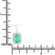 0.83 Carat Genuine Zambian Emerald and White Diamond 10K White Gold Pendant - Pendants - Custom Crafting Alliance, LLC