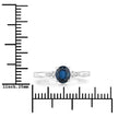 0.84 Carat Genuine Blue Sapphire and White Diamond 14K White Gold Ring - Rings - Custom Crafting Alliance, LLC