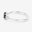 0.84 Carat Genuine Blue Sapphire and White Diamond 14K White Gold Ring - Rings - Custom Crafting Alliance, LLC