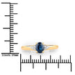 0.84 Carat Genuine Blue Sapphire and White Diamond 14K Yellow Gold Ring - Rings - Custom Crafting Alliance, LLC