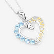 0.84 Carat Genuine Swiss Blue Topaz .925 Sterling Silver Pendant - Pendants - Custom Crafting Alliance, LLC