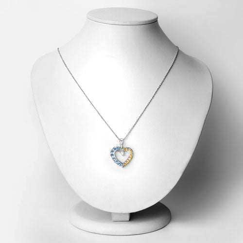 0.84 Carat Genuine Swiss Blue Topaz .925 Sterling Silver Pendant - Pendants - Custom Crafting Alliance, LLC