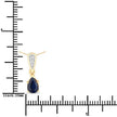 0.85 Carat Genuine Blue Sapphire and White Diamond 14K Yellow Gold Pendant - Pendants - Custom Crafting Alliance, LLC